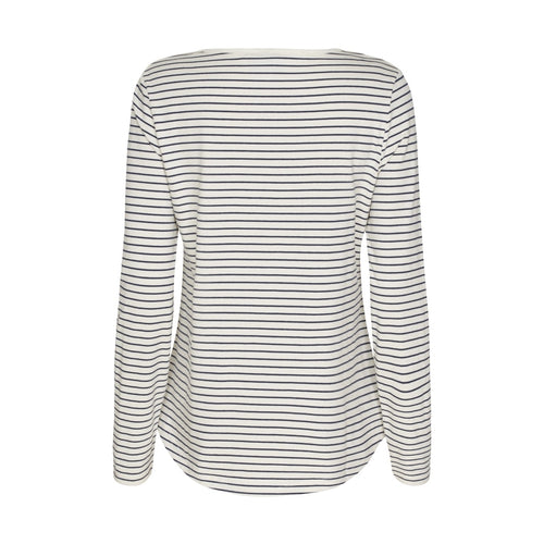 Amelie Striped Long Sleeve Tee - Pearl/SR Navy