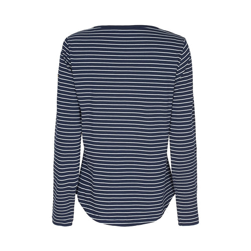 Amelie Striped Long Sleeve Tee - SR Navy/Pearl