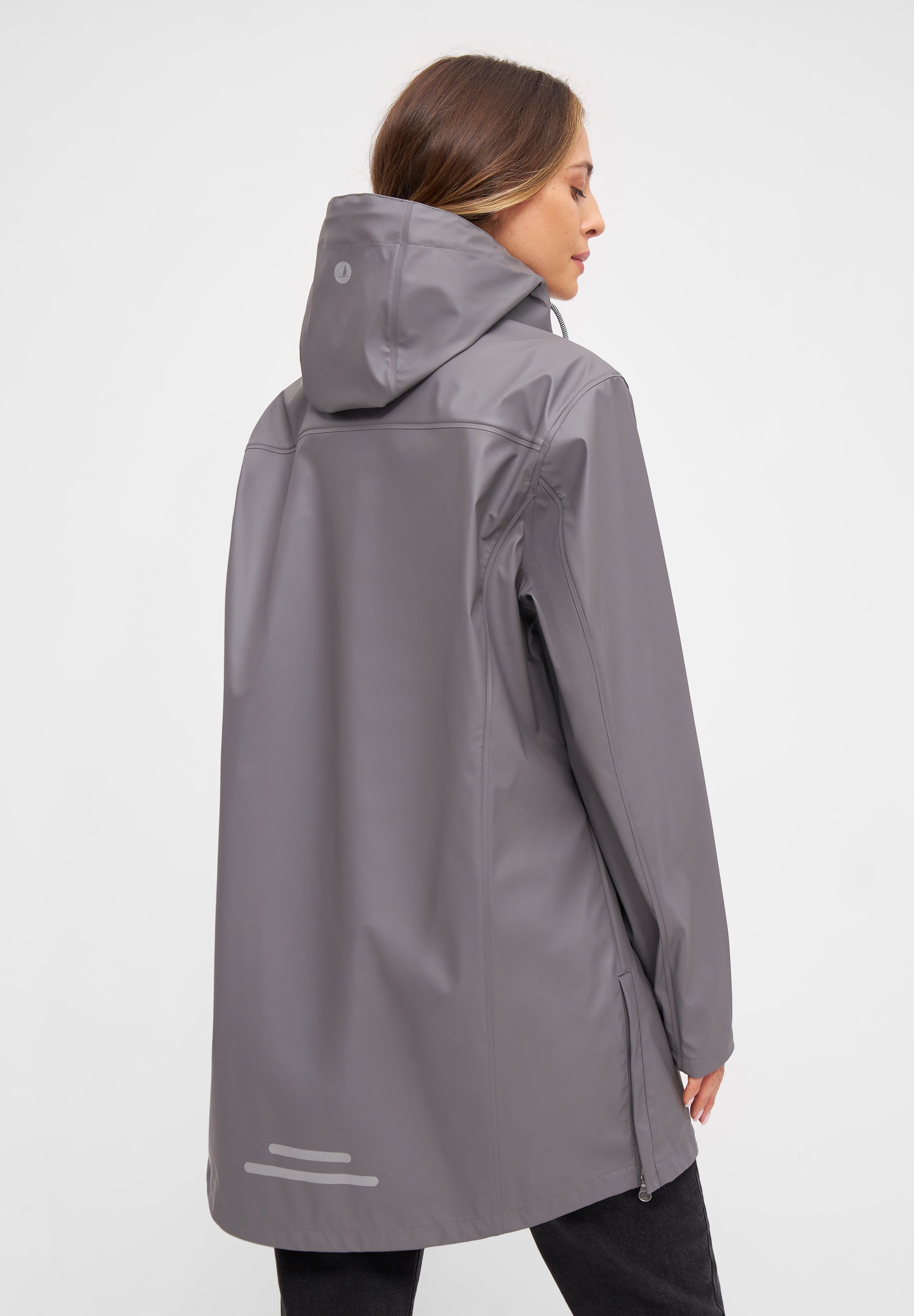 Brooke Solid Raincoat - Concrete