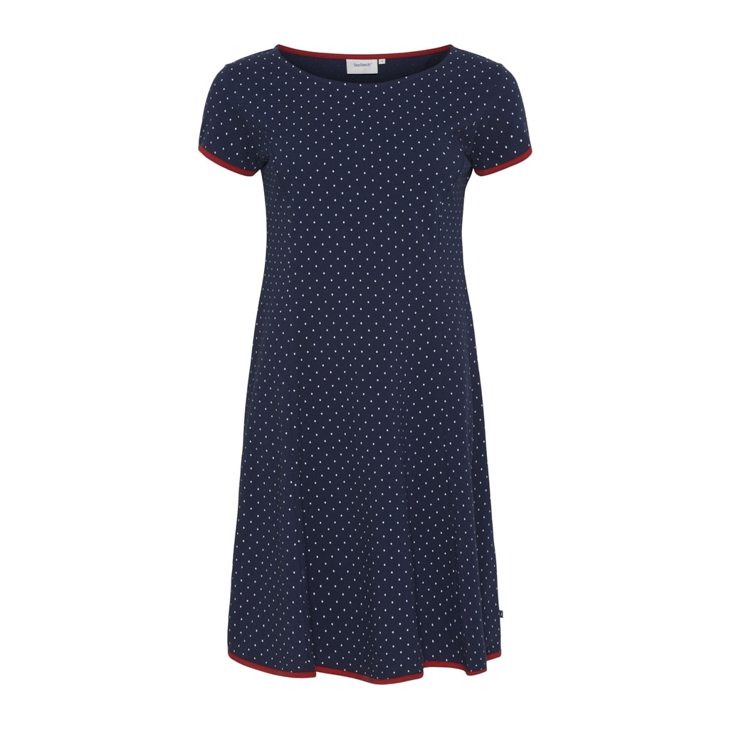 Dot Dress - SR Navy
