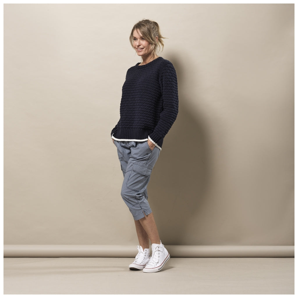 Elie Pants - Indigo/White