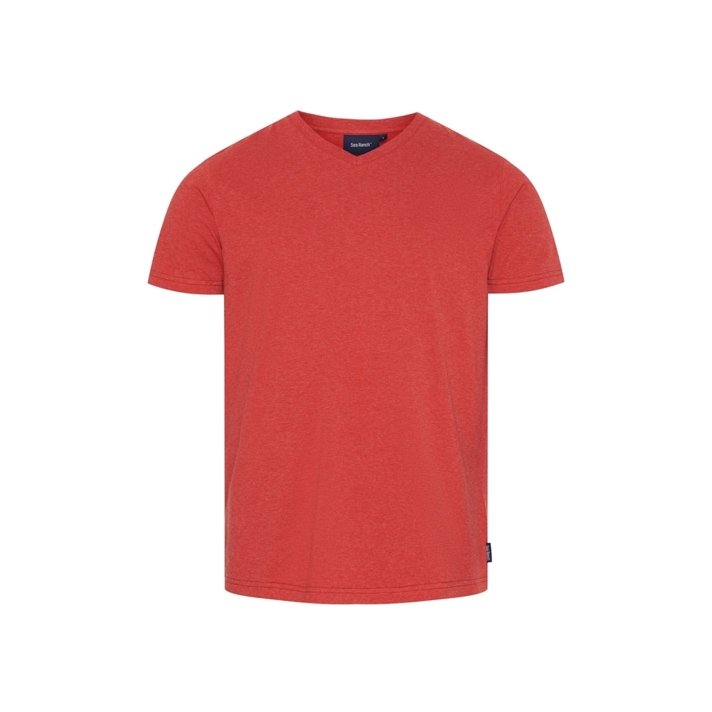 Juan V-Neck Organic Cotton Tee - SR Red