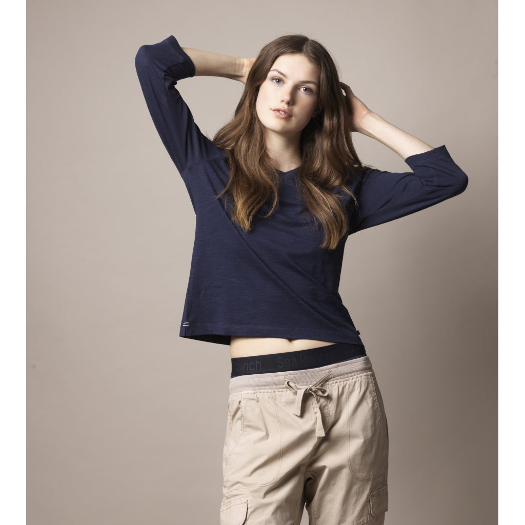 Kaya 3/4 length Sleeve Tee - SR Navy