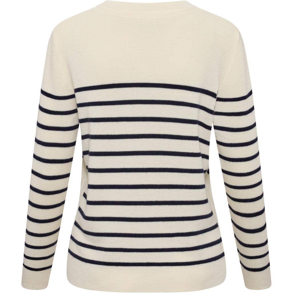Kirsty Knit - Off White Stripe