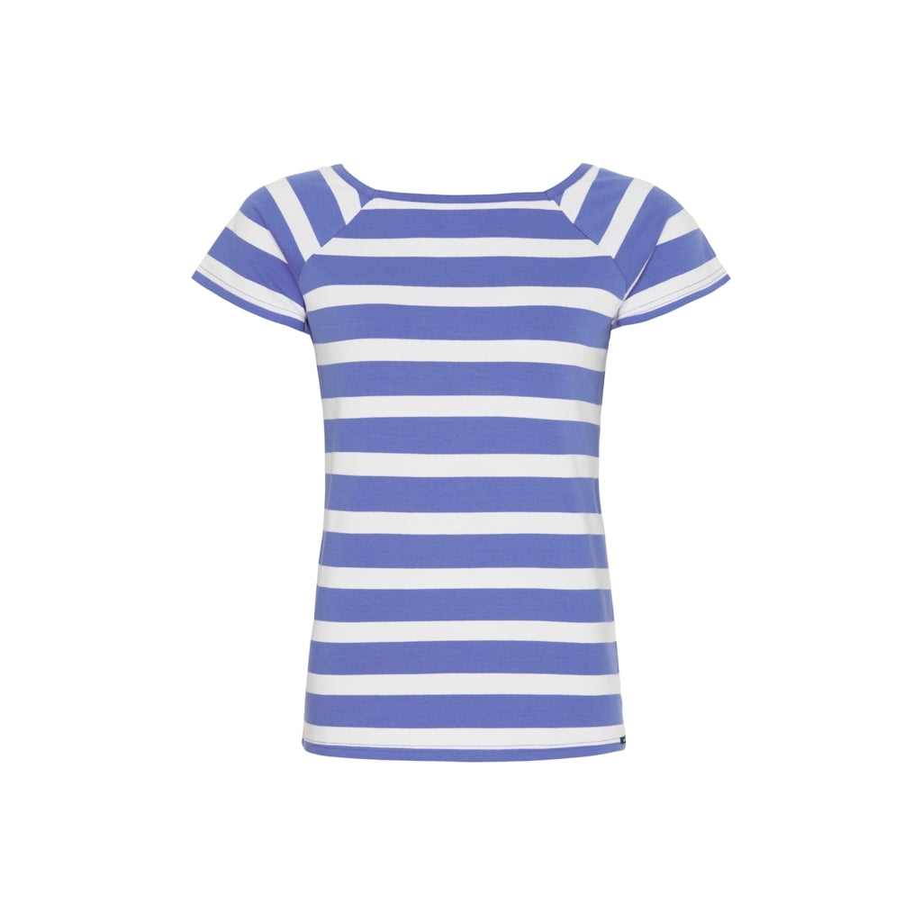 Melanie Striped Short Sleeve Tee - Blue/Pearl