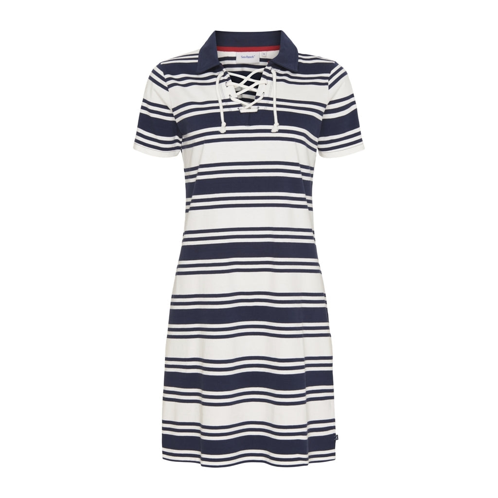 Melina Dress - Pearl/SR Navy