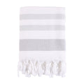 Miami Beach Towel - Mid Grey/White