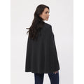 Noemi strikket poncho - Black Melange