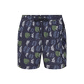 Palm Printed Swimshorts - SR Navy