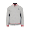 Paul Sweat Zip - Grey Melange / Dark Navy