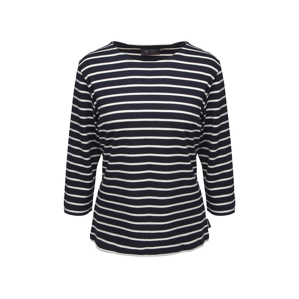Santi Striped 3/4 Sleeve Tee - SR Navy/Ecru