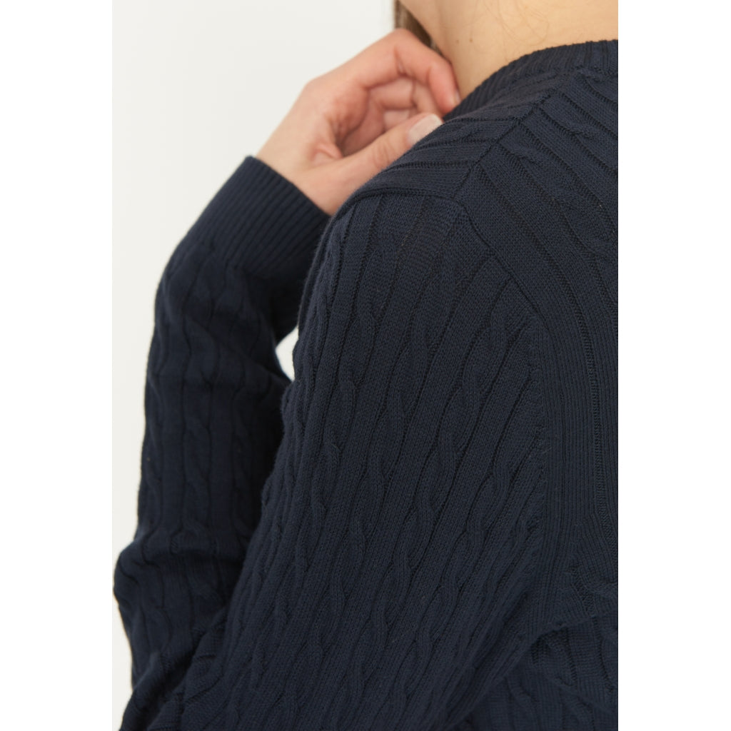 Simone Cable Knit - Navy