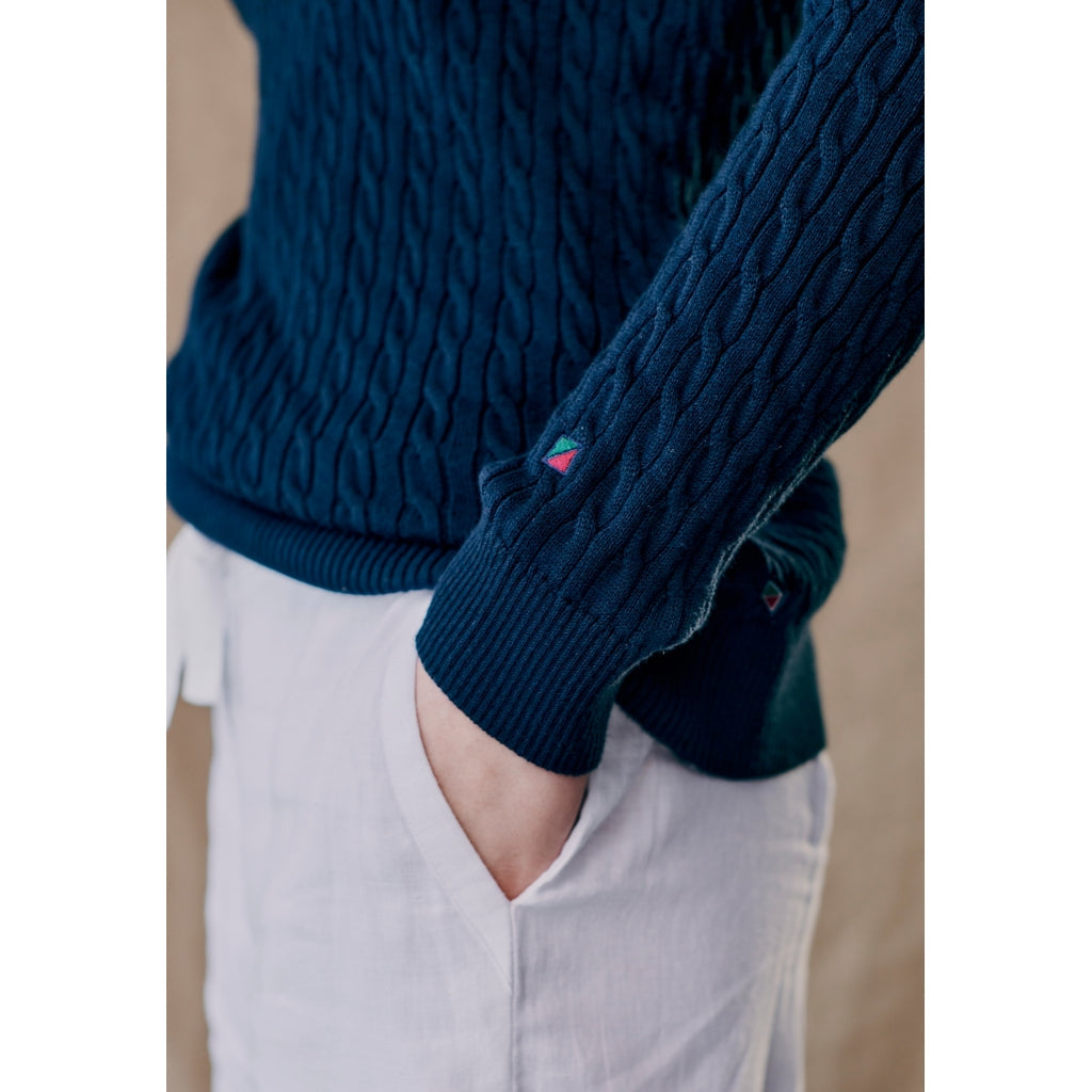 Simone Cable Knit - Navy