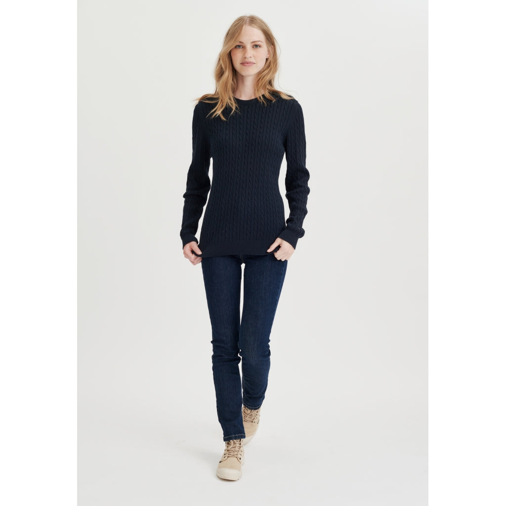 Simone Cable Knit - Navy